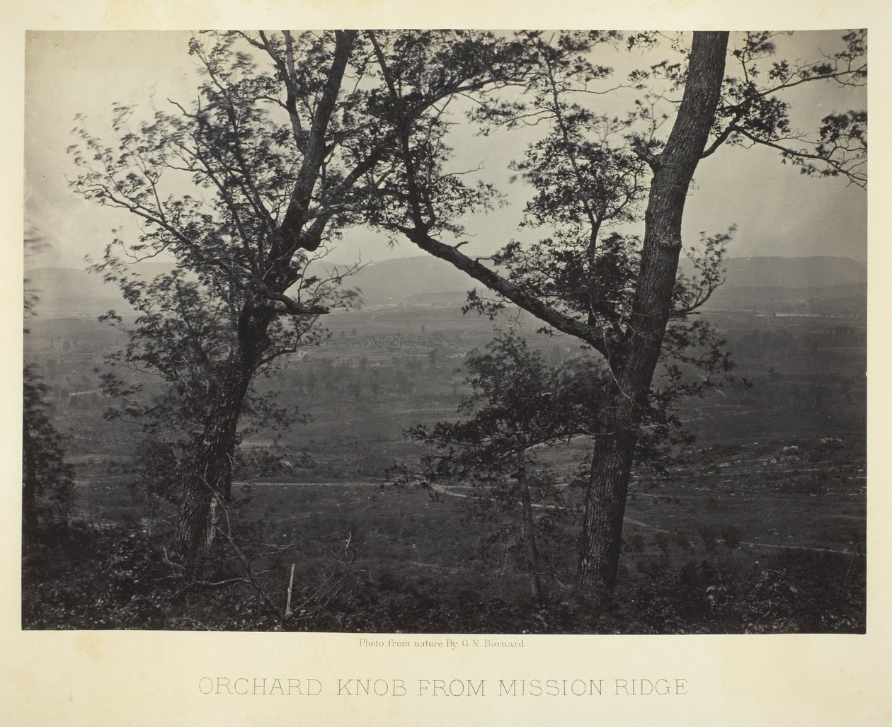 Orchard Knob fra Mission Ridge av George N. Barnard