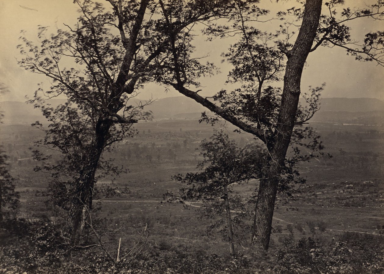 Orchard Knob fra Mission Ridge av George N. Barnard