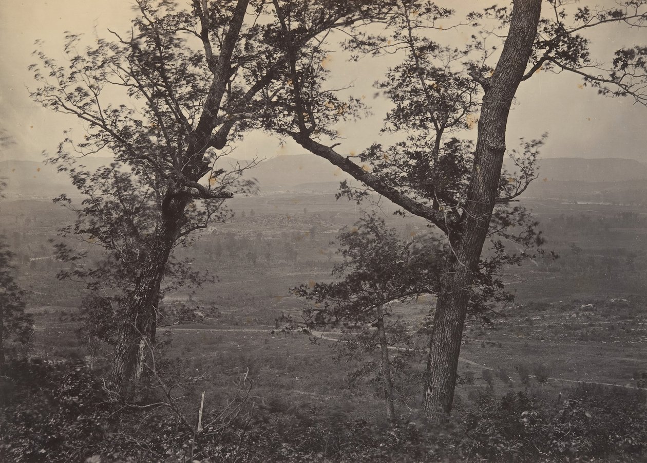 Orchard Knob fra Mission Ridge, 1860-tallet. av George N. Barnard