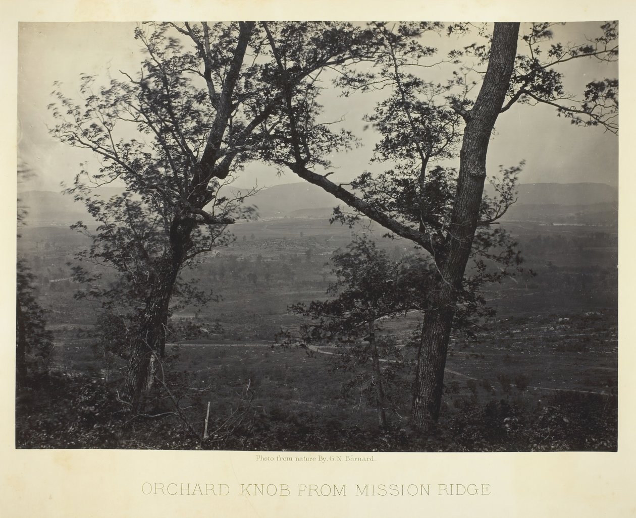 Orchard Knob fra Mission Ridge, 186466. av George N. Barnard