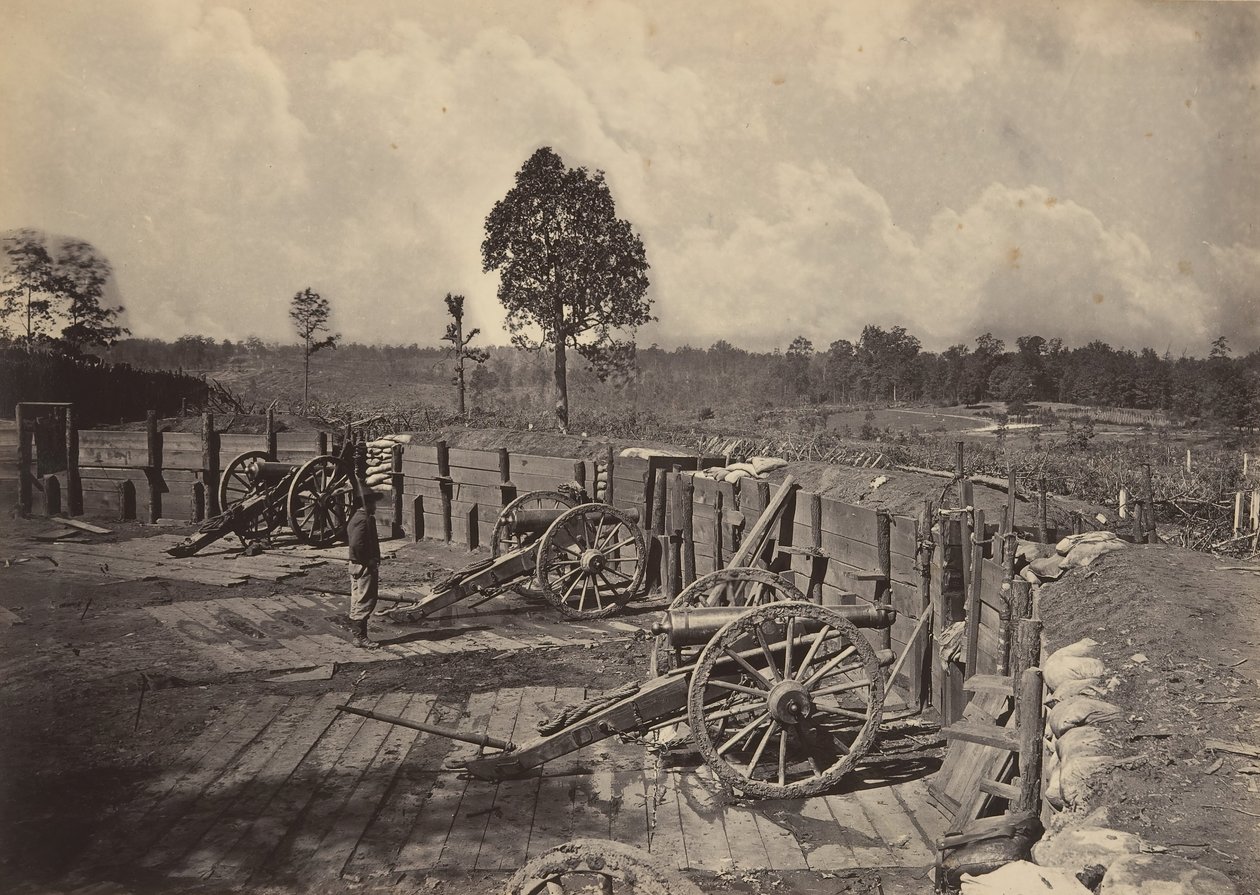 Rebel Works foran Atlanta, Georgia nr. 2, 1860-tallet. av George N. Barnard