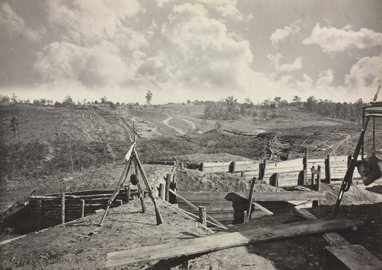 Rebel Works foran Atlanta, Georgia, nr. 5, 1865-1866. av George N. Barnard