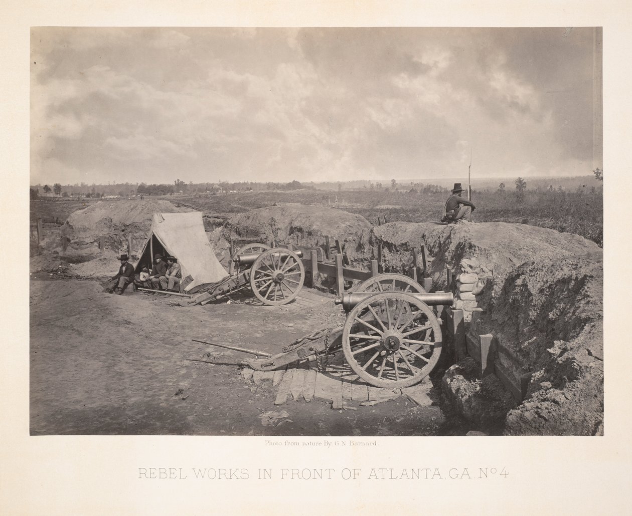 Rebel jobber foran Atlanta, GA av George N. Barnard