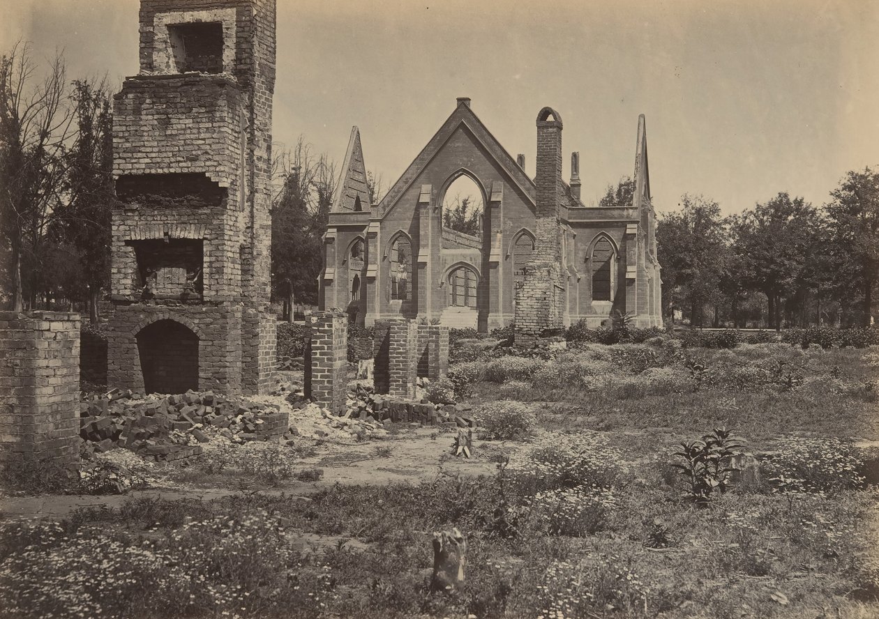 Ruiner i Columbia, South Carolina, 1860-tallet. av George N. Barnard