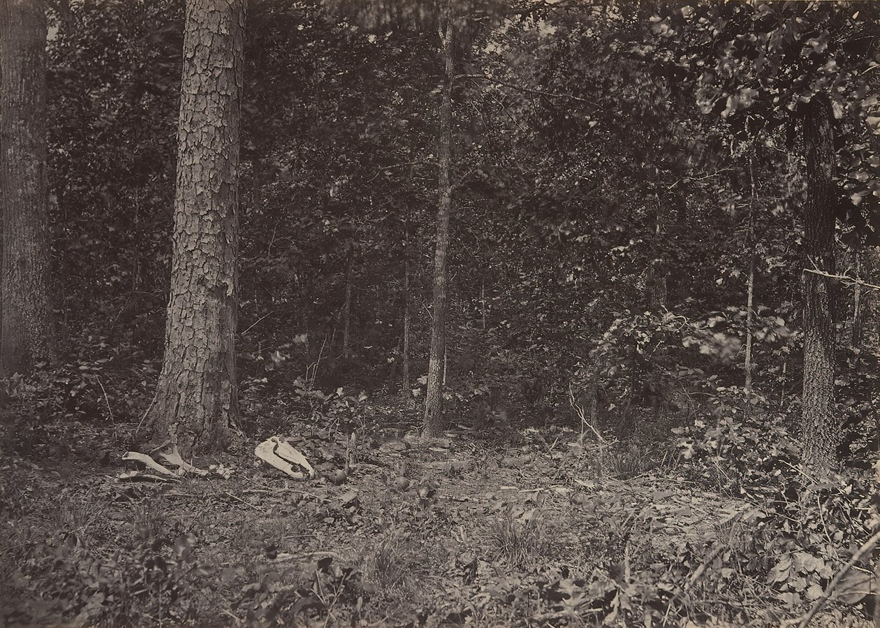 Scene for general McPhersons død, 1864 eller 1866. av George N. Barnard