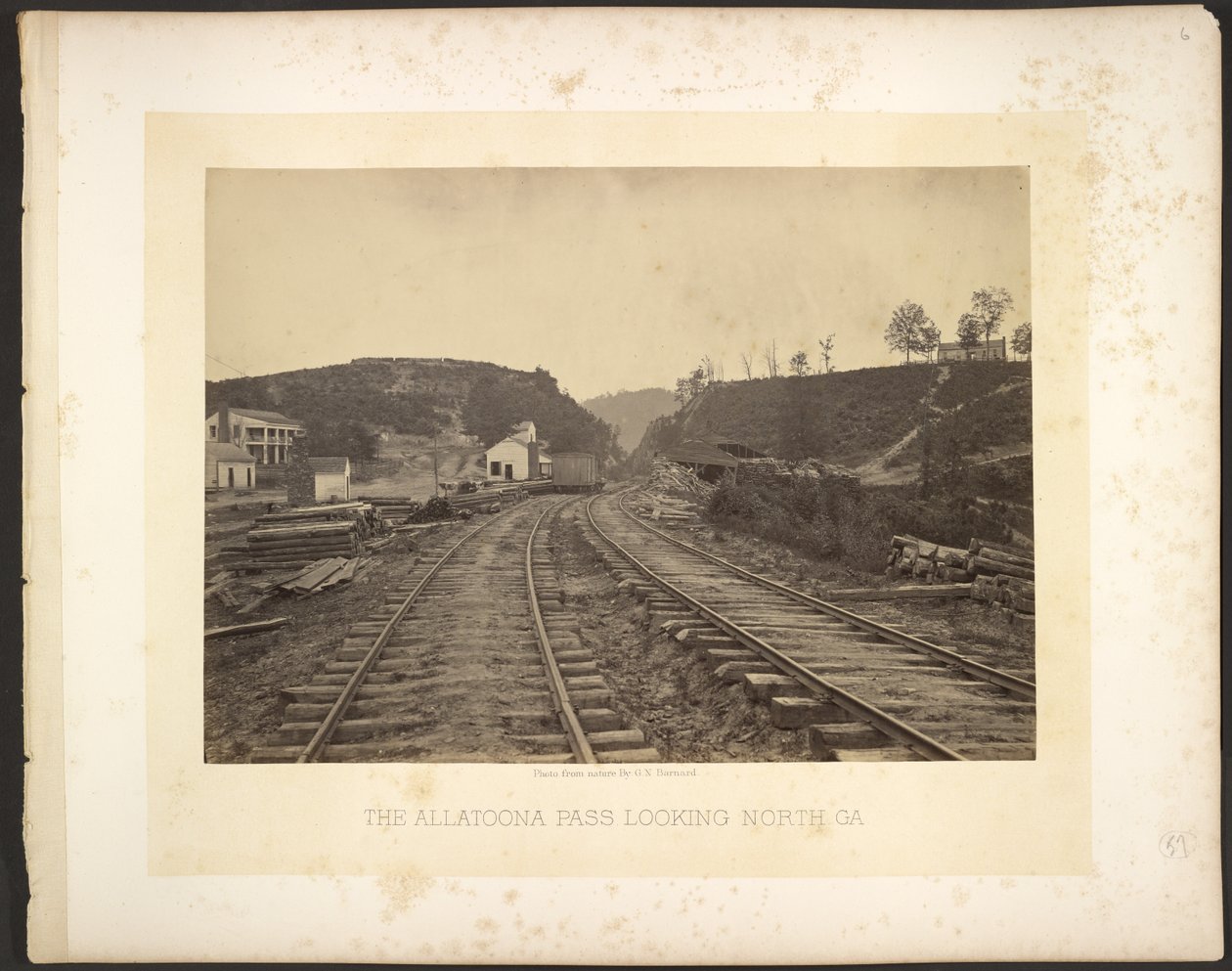 Allatoona-passet med utsikt mot nord, Georgia av George N. Barnard