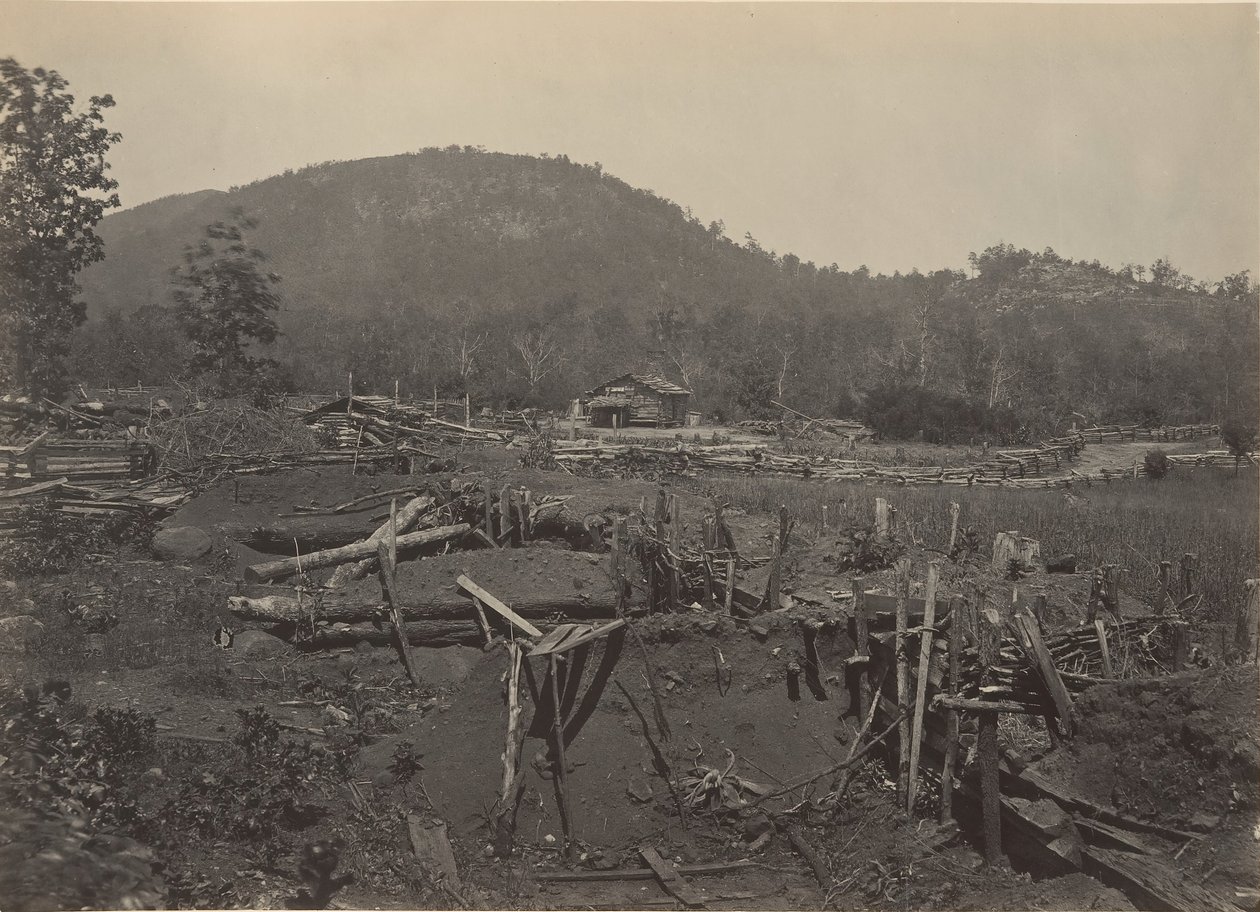 Fronten til Kenesaw Mountain, Georgia, 1860-tallet. av George N. Barnard