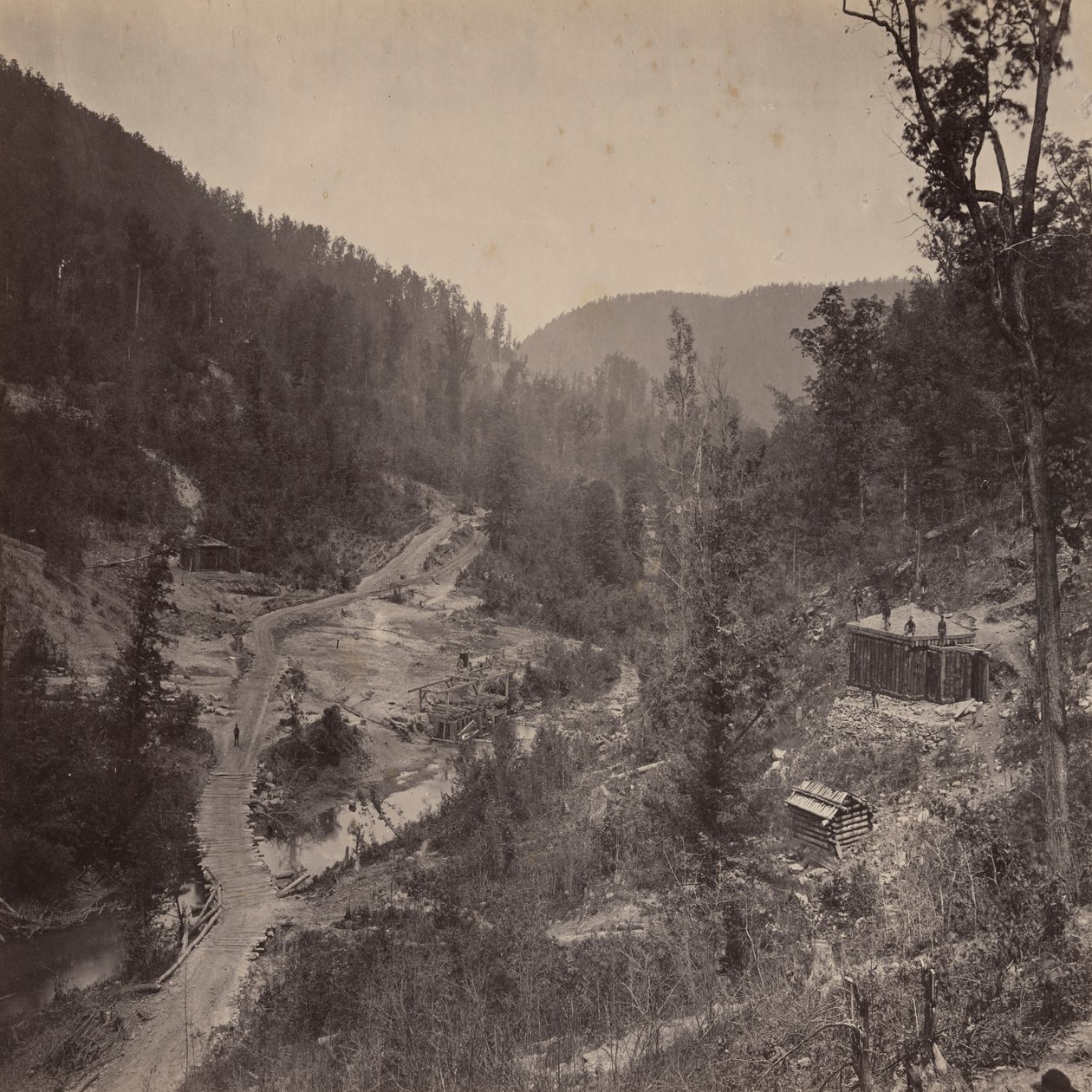 Whiteside Valley nedenfor broen av George N. Barnard