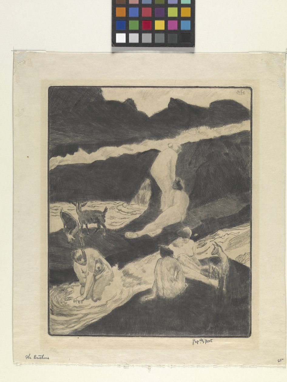 The Bathers (tørrpunkt) av George Overbury