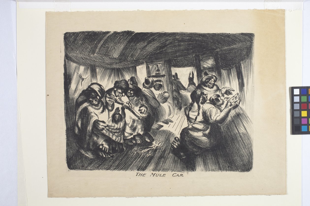 The Mule Car (blekk, blyant) av George Overbury