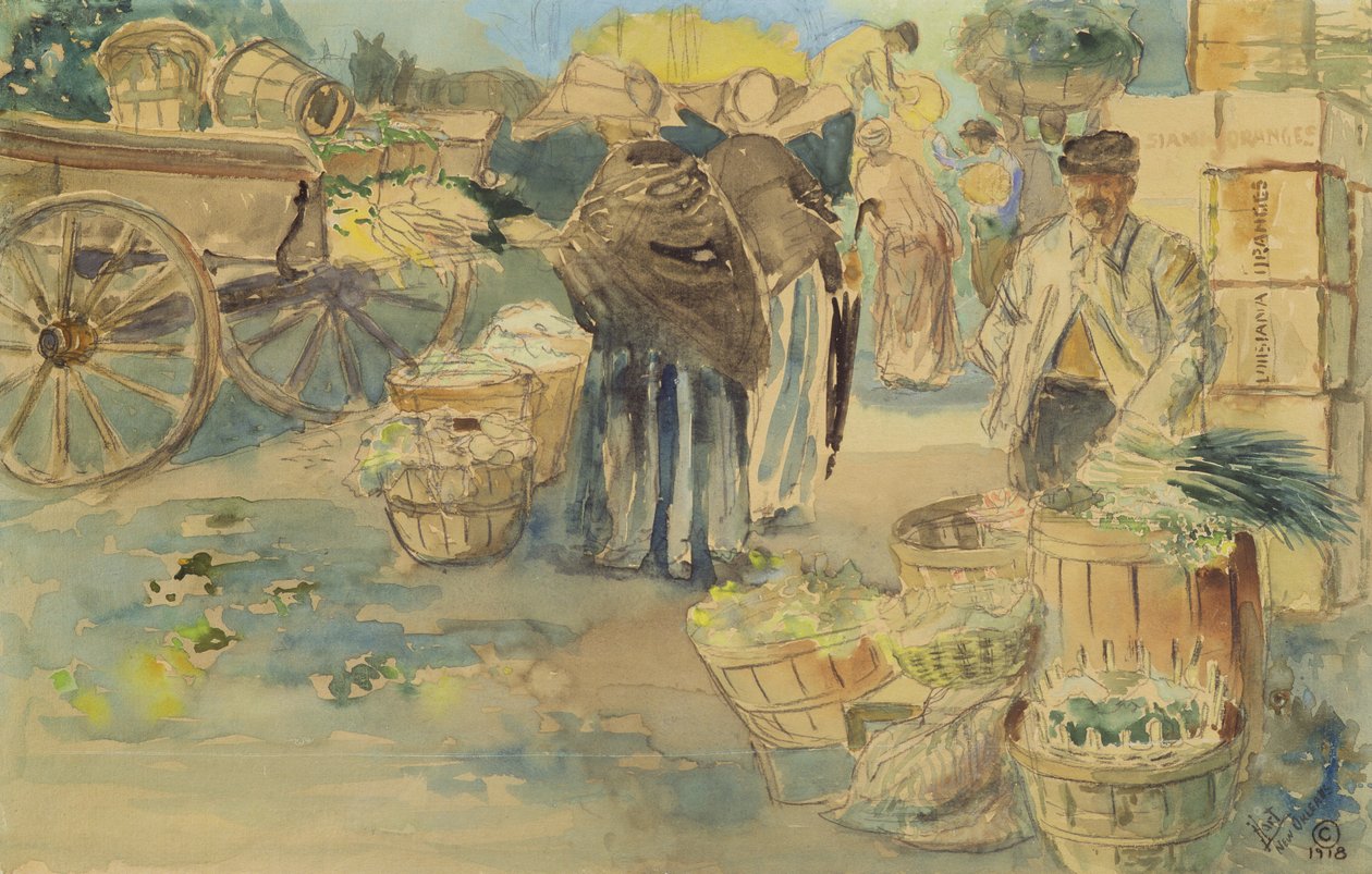 The Market, New Orleans, 1918 av George Overbury Hart