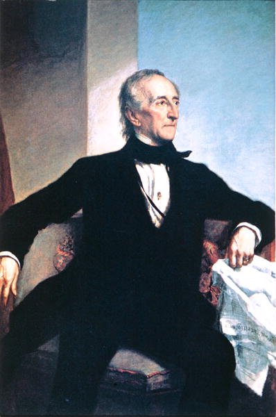 John Tyler (1790-1862) (litho-farge) av George Peter Alexander (after) Healy