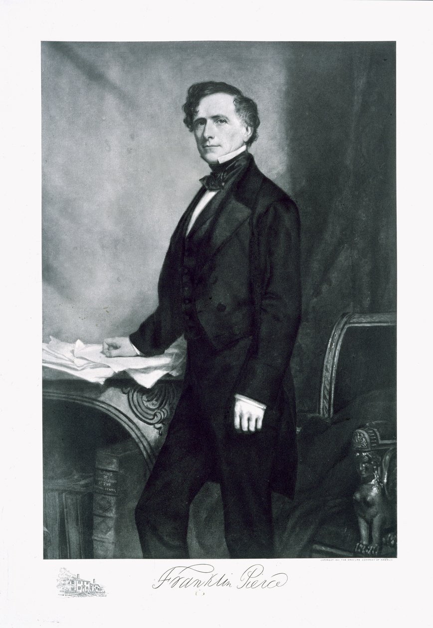 Franklin Pierce, 14. president i USA, pub. 1901 (fotogravyr) av George Peter Alexander Healy