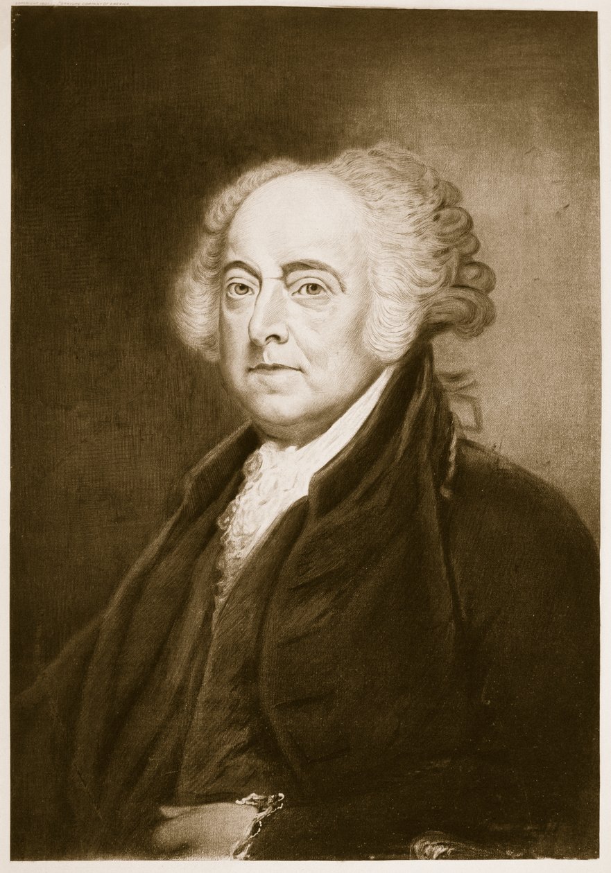 John Adams, andre president i USA, pub. 1901 (fotogravyr) av George Peter Alexander Healy