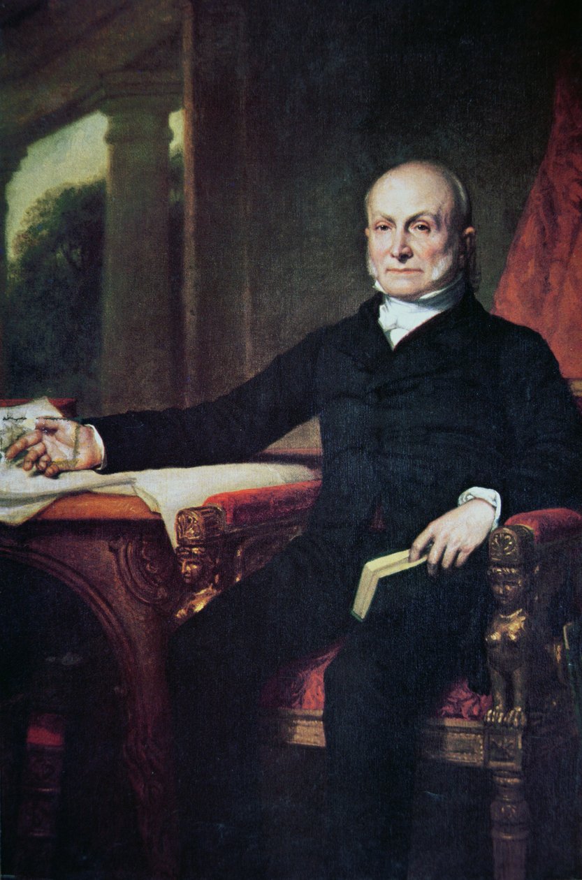 John Quincy Adams (1767-1848) (litho-farge) av George Peter Alexander Healy