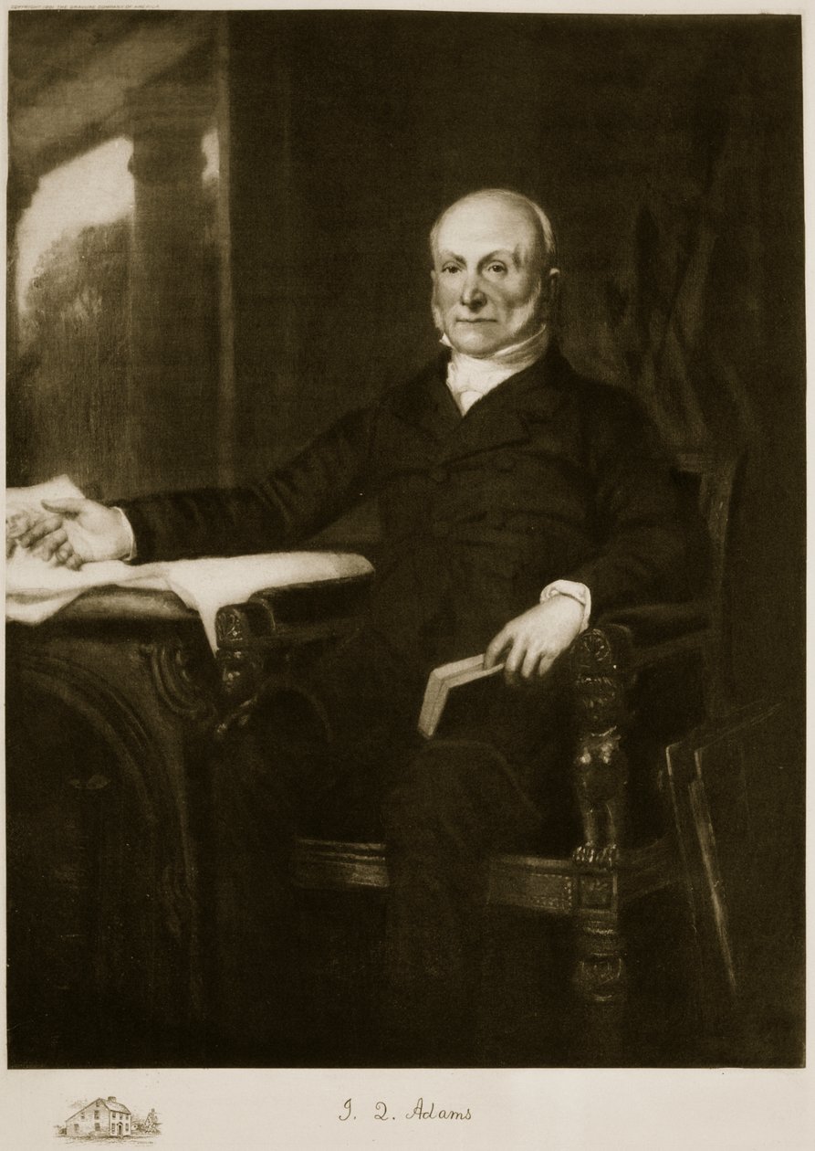 John Quincy Adams, 6. president i USA, pub. 1901 (fotogravyr) (se også 102587) av George Peter Alexander Healy