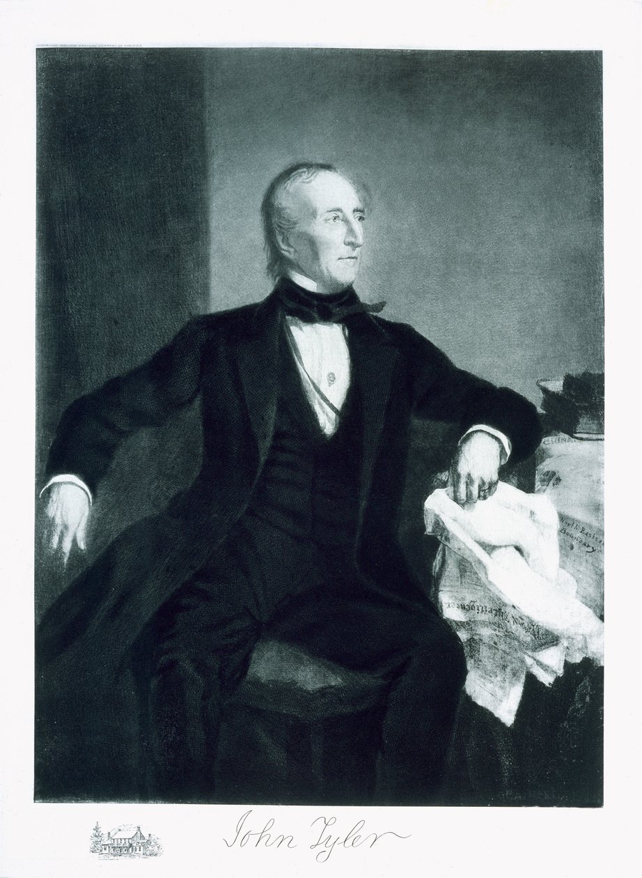 John Tyler, 10. president i USA, pub. 1901 (fotogravyr) (se også 102588) av George Peter Alexander Healy