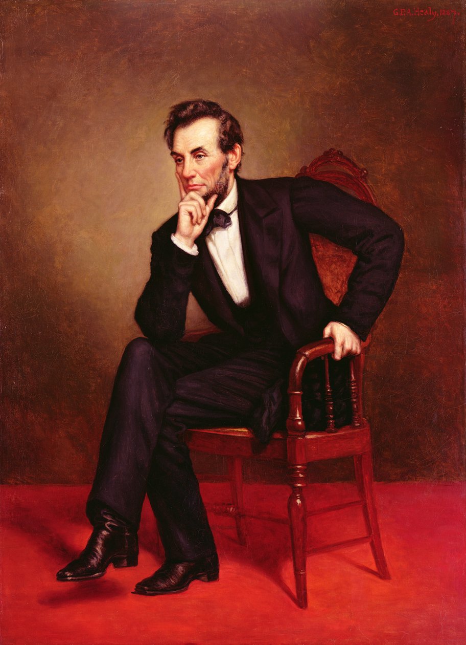 Portrett av Abraham Lincoln (olje på lerret) av George Peter Alexander Healy