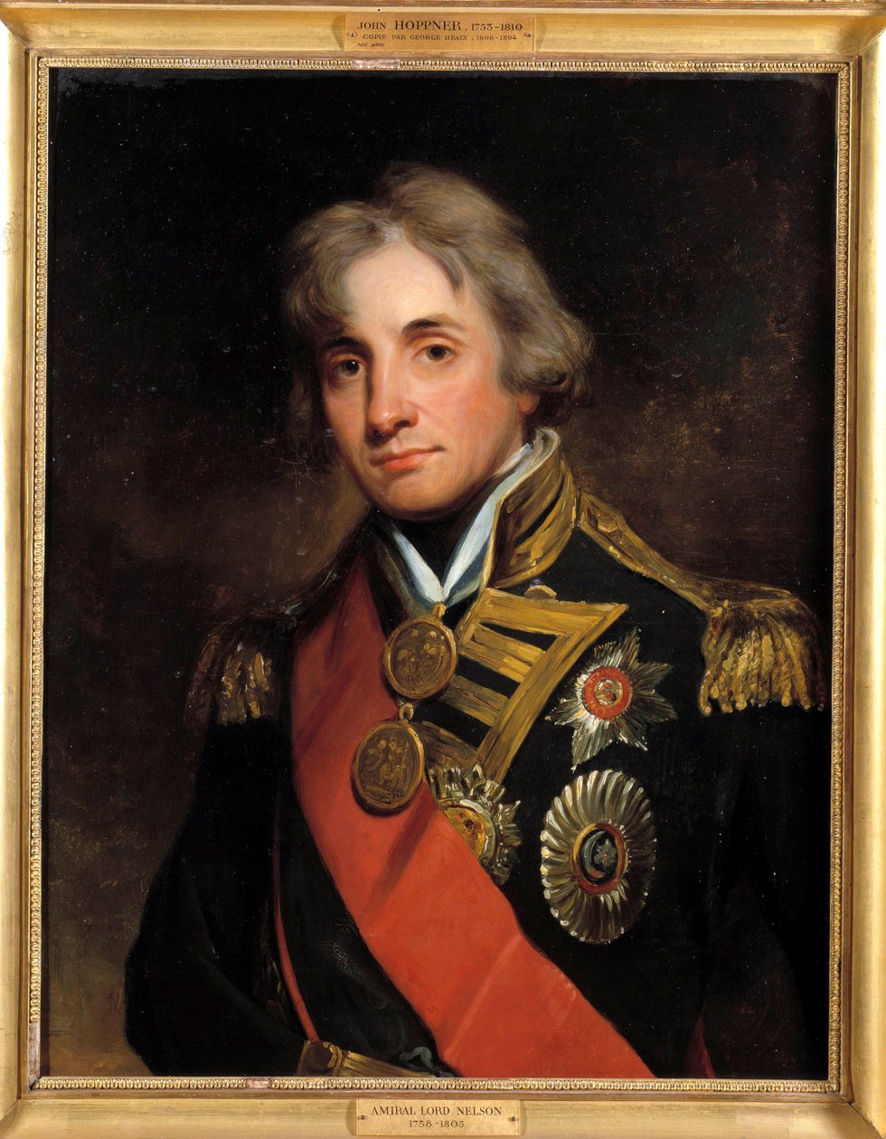 Portrett av Horatio Viscount Nelson Duke of Bronte (1758-1805) viseadmiralmaleri av Georges Healy (1808-1894) 1800-tallet. Dim 0,73 x 0,57 m av George Peter Alexander Healy