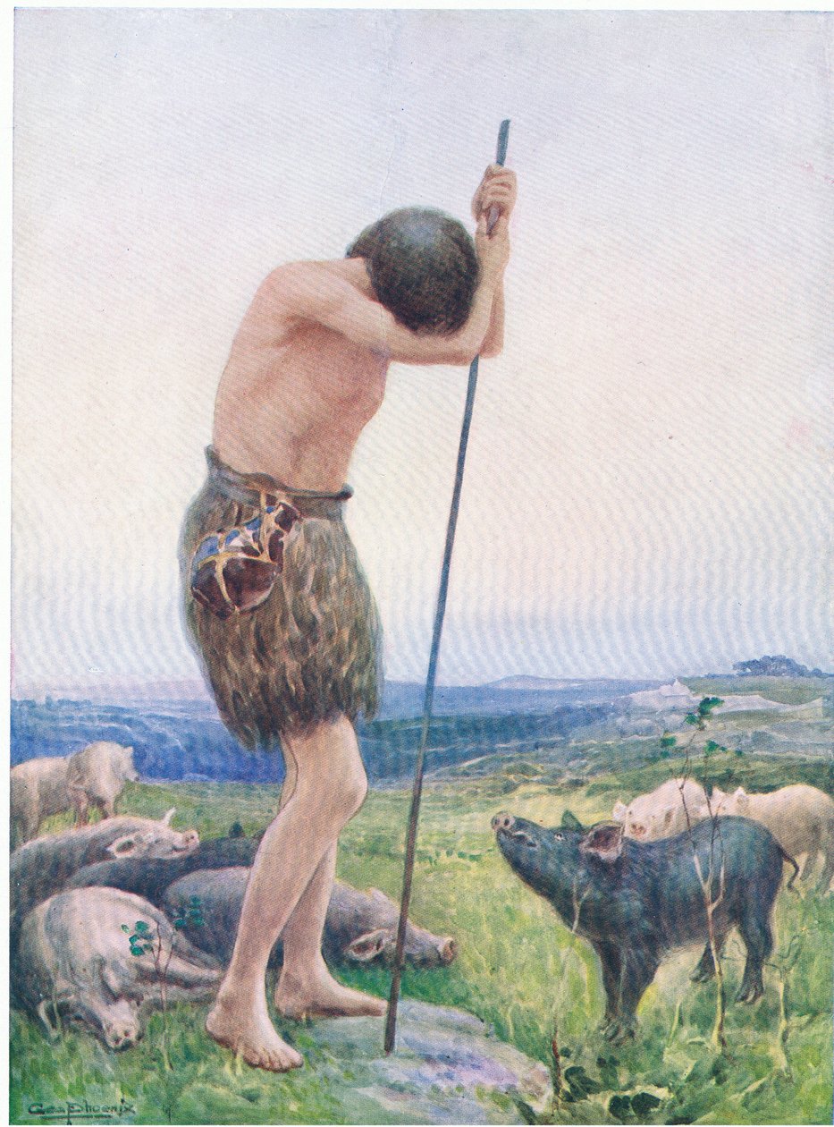 The Prodigal son, fra The Bible Picture Book utgitt av Thomas Nelson, ca. 1950 av George Phoenix