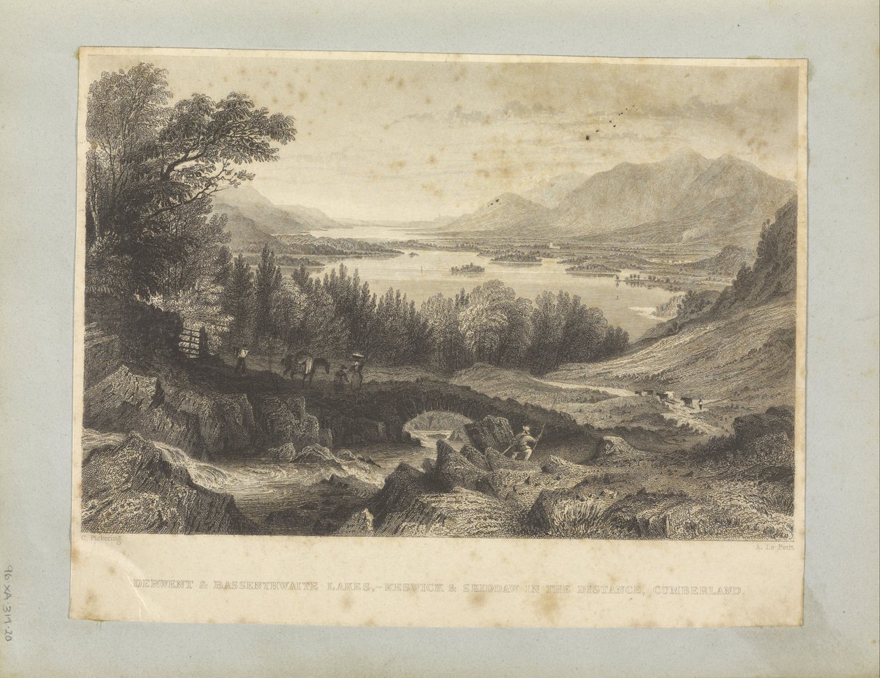 Derwent & Bassenthwaite Lakes, - Keswick & Skiddaw in the Distance, Cumberland. av George Pickering