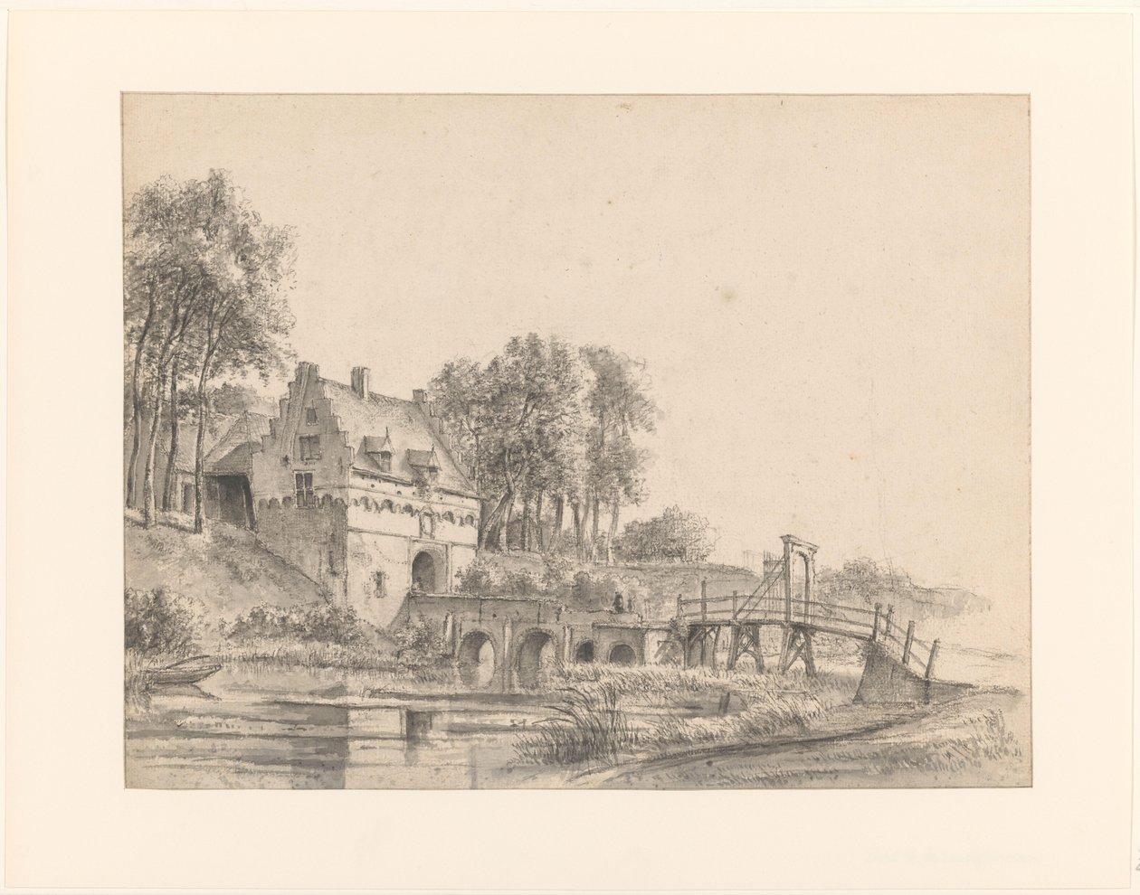 Utsikt over porten til Castle Buren av George Pieter Westenberg