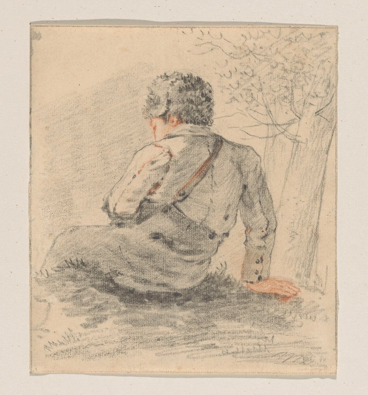 Sittende gutt, sett bakfra av George Pieter Westenberg