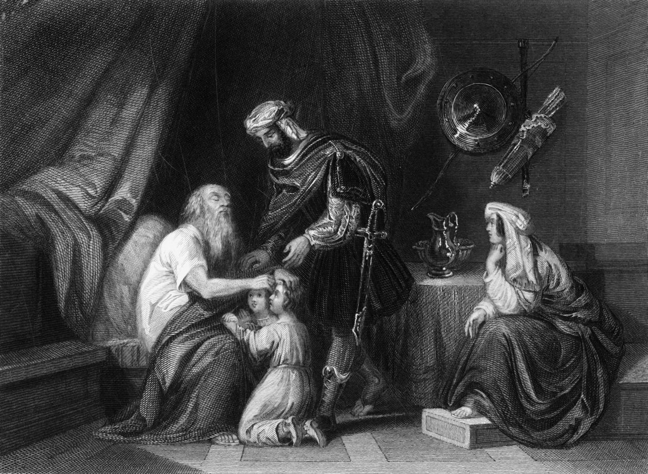 Engelen som forløste meg fra alt ondt, velsigne guttene, c1840. av George Presbury
