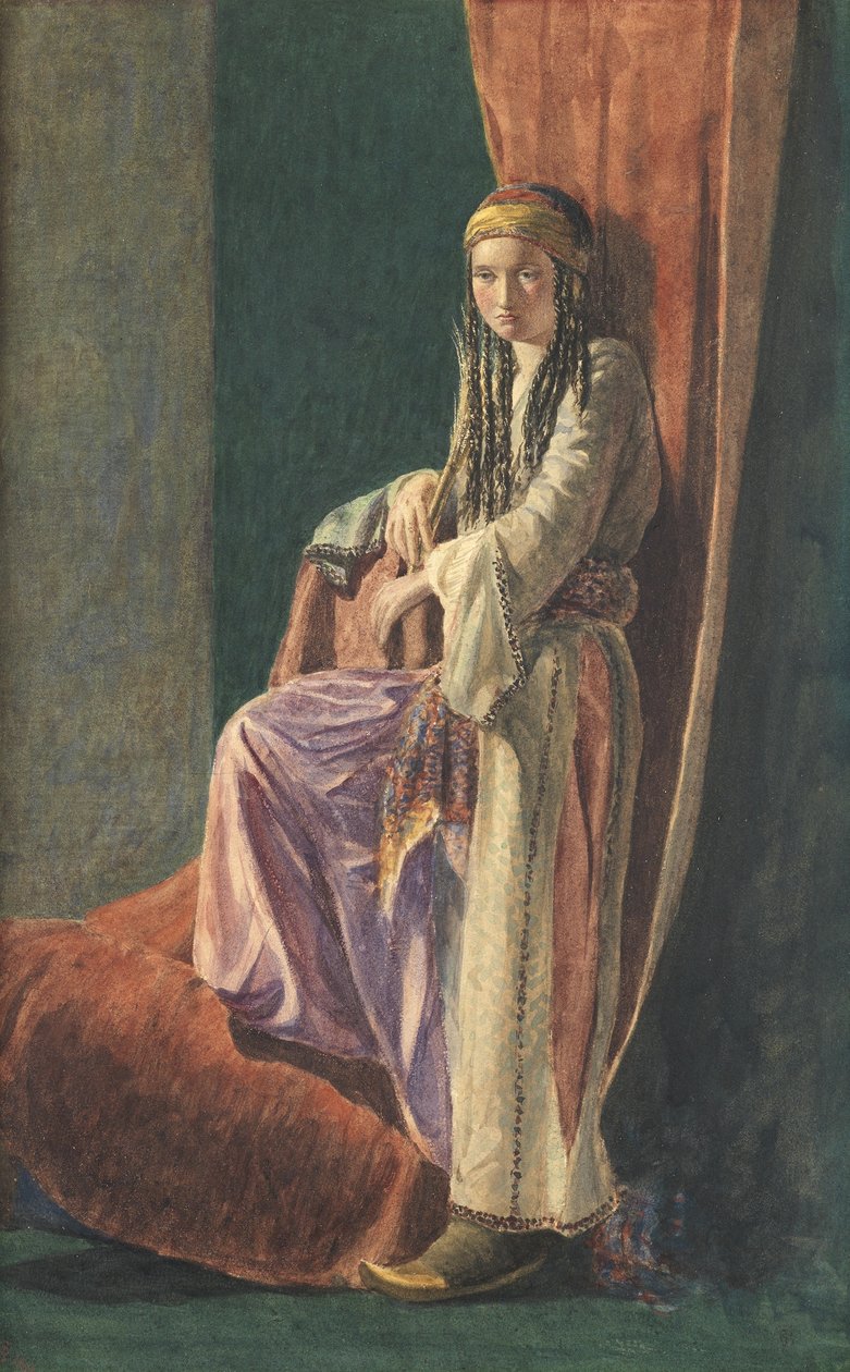 En tyrkisk jente, 1853 (wc med kroppsfarge på papir) av George Price Boyce