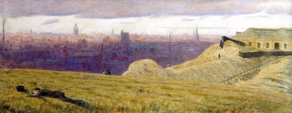 Newcastle fra Rabbit Banks, Gateshead på Tyne av George Price Boyce