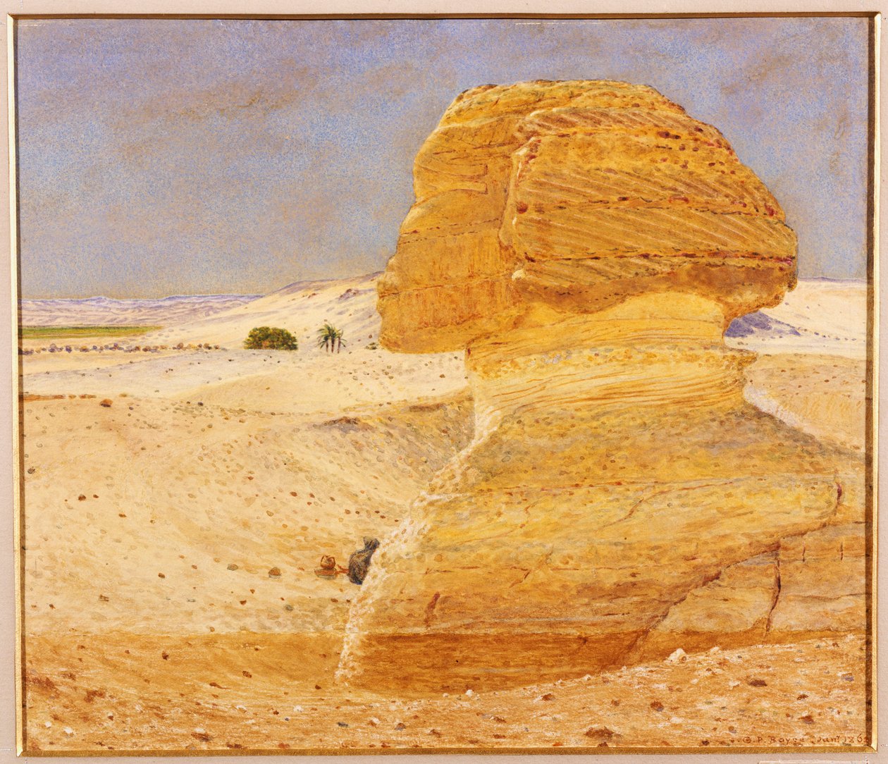 Den store sfinksen ved Gizeh, 1862 av George Price Boyce