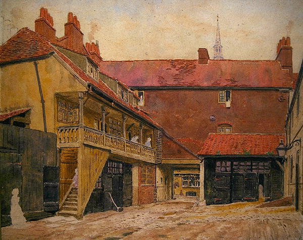 The White Horse Inn (akvarell på papir) av George Price Boyce