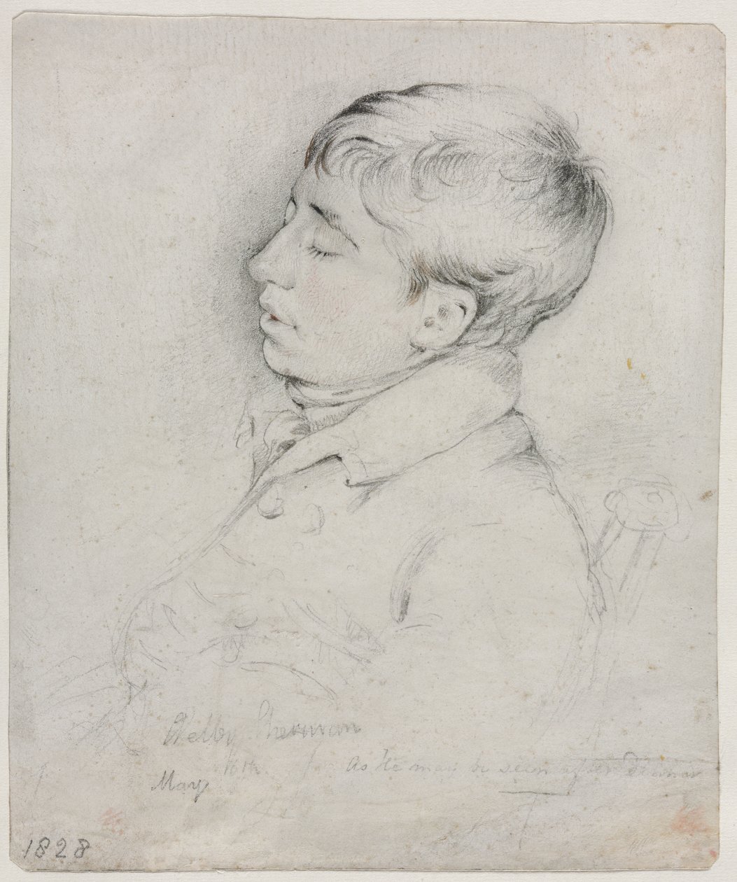 Et portrett av Welby Sherman sover i en stol av George Richmond