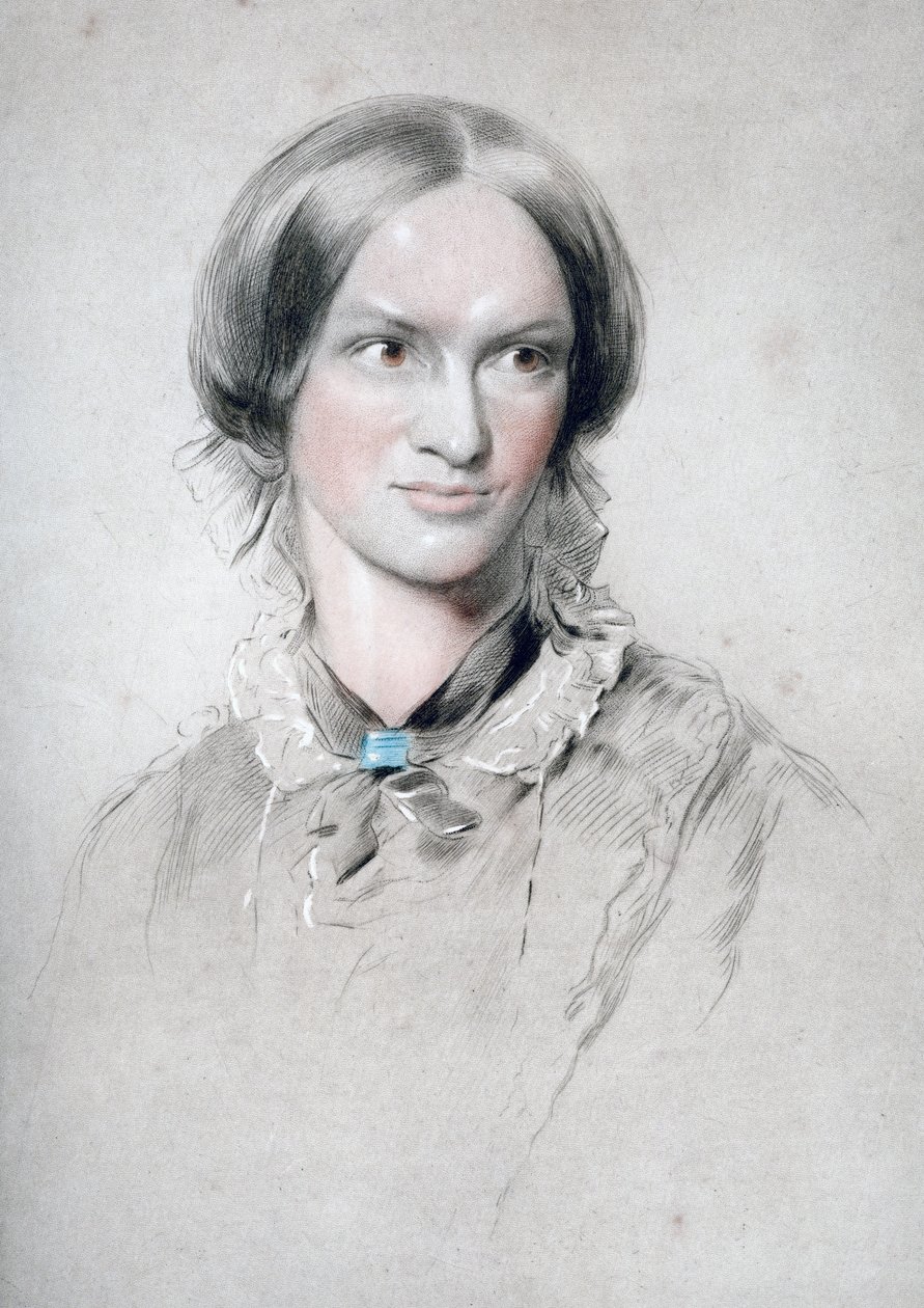 Charlotte Bronte , engelsk forfatter, 1850. av George Richmond