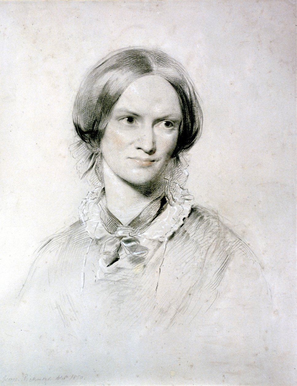 Charlotte Bronte , engelsk forfatter, 1850 av George Richmond