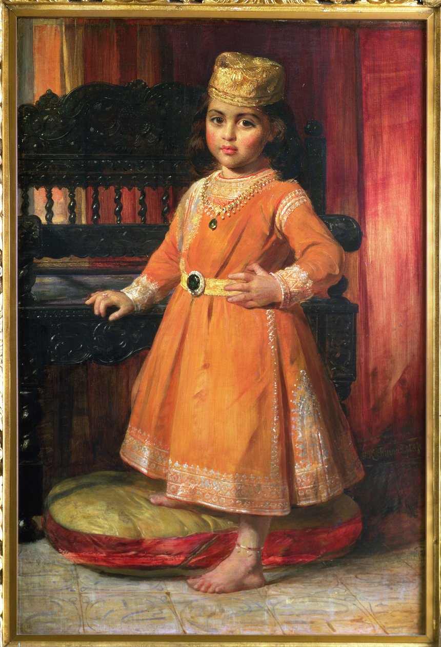 Portrett av prins Albert, eldste sønn av Maharaja Duleep Singh, 1870 av George Richmond