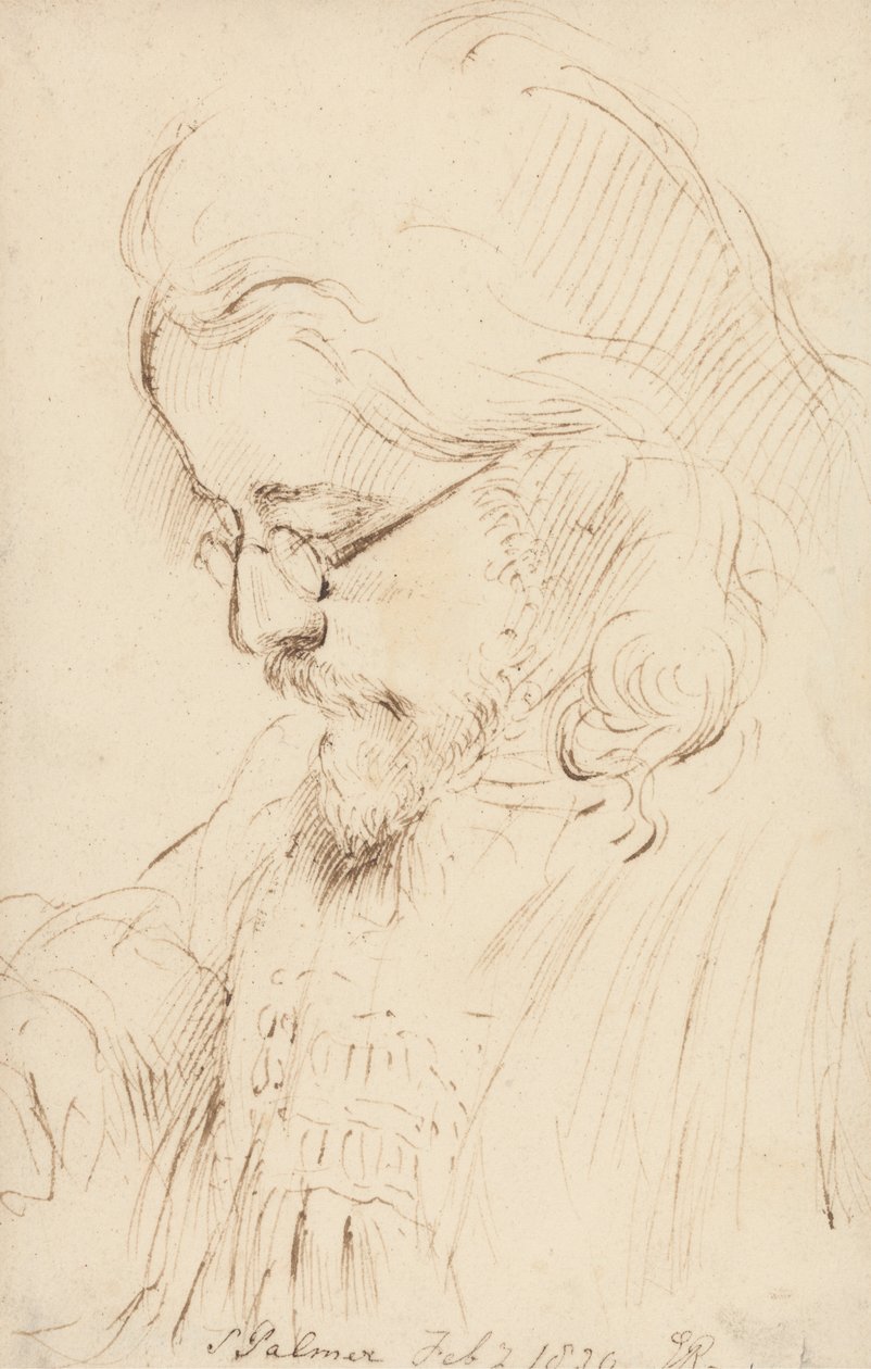 Portrett av Samuel Palmer, hode og skuldre av George Richmond