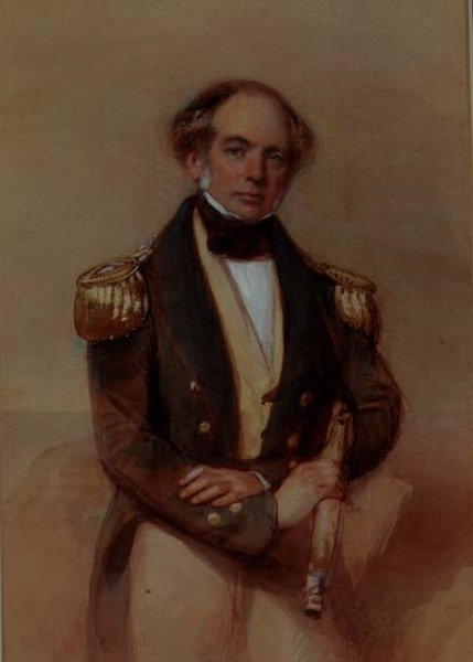 Portrett av en kaptein (akvarell) av George Richmond