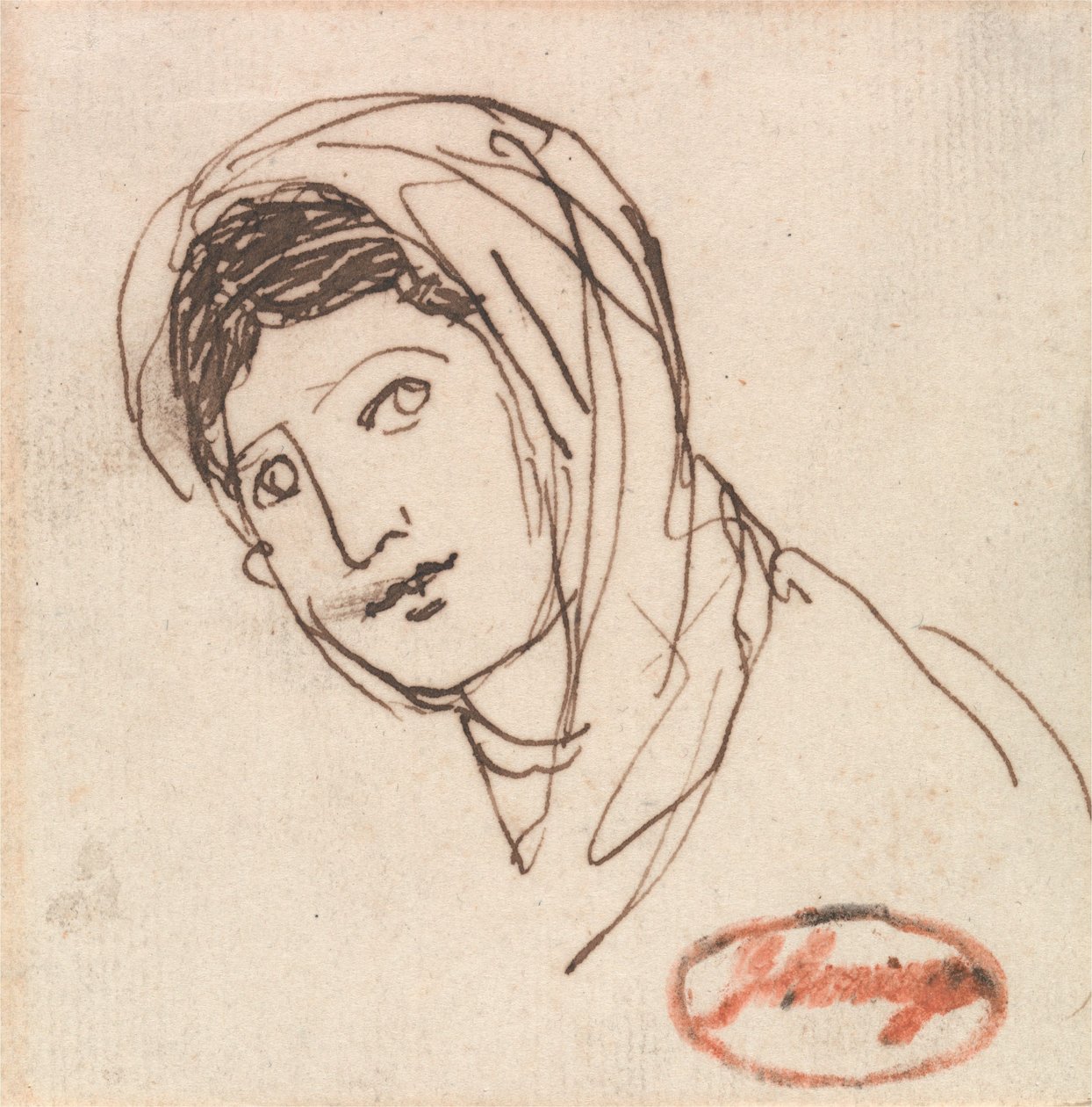 Et kvinnelig hode av George Romney