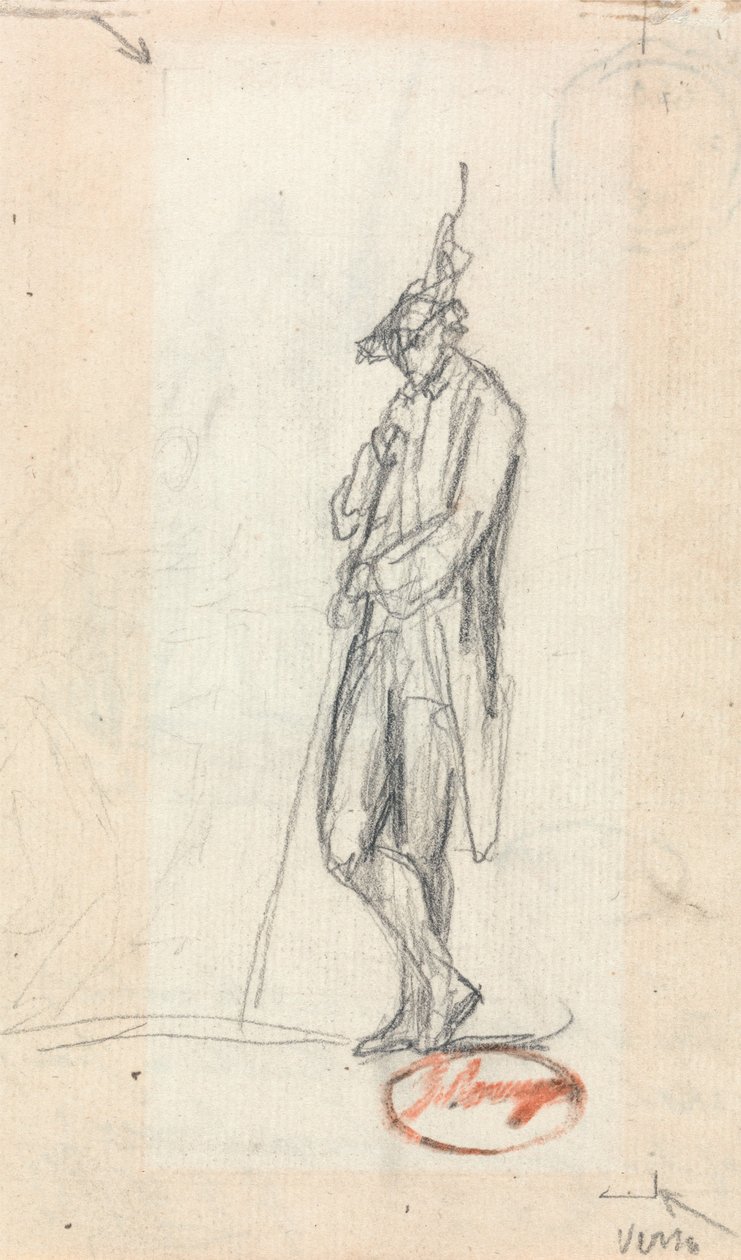 En stående mannlig figur av George Romney