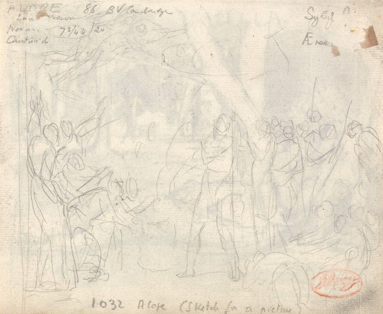 Komposisjon av klassiske figurer av George Romney