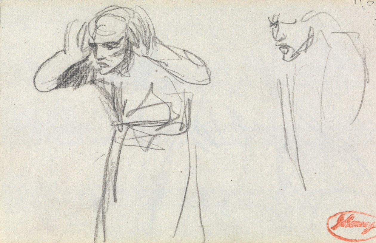 Figur med hendene mot ørene av George Romney