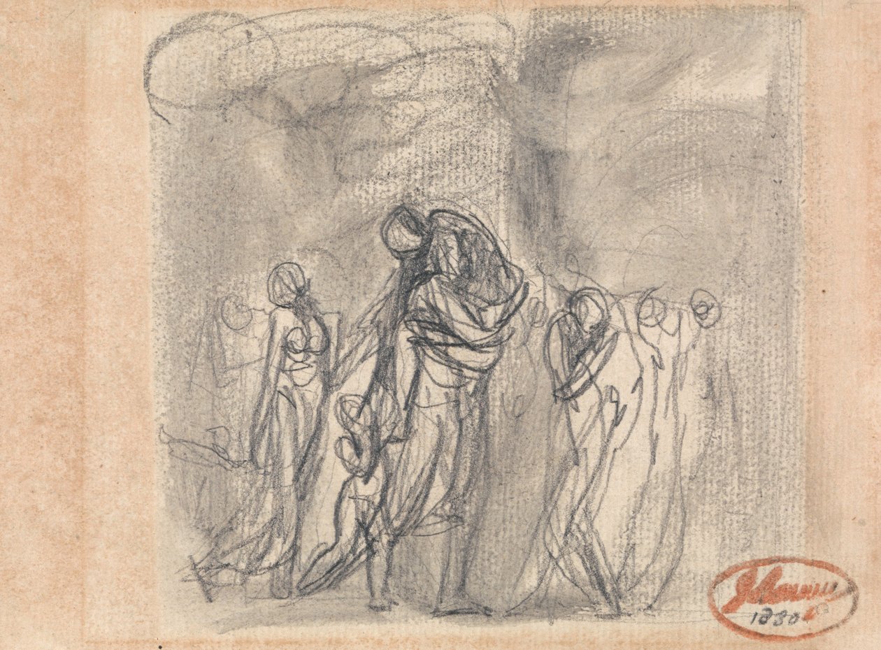 En gruppe figurer på flukt av George Romney