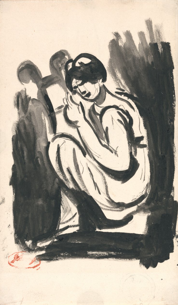 Jente som spiller på lyre av George Romney