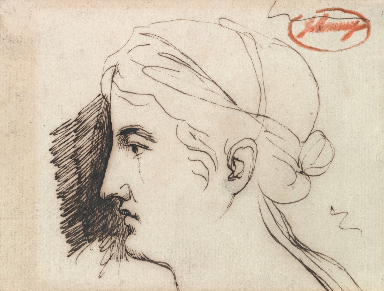 Hodet til en kvinne av George Romney