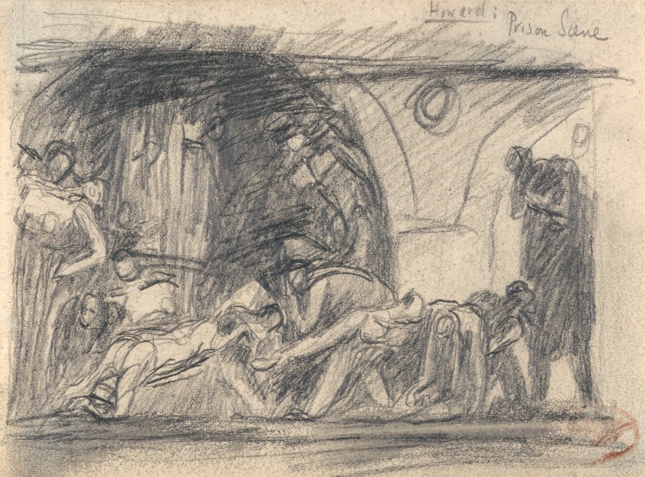 Howard på besøk i et fengsel av George Romney