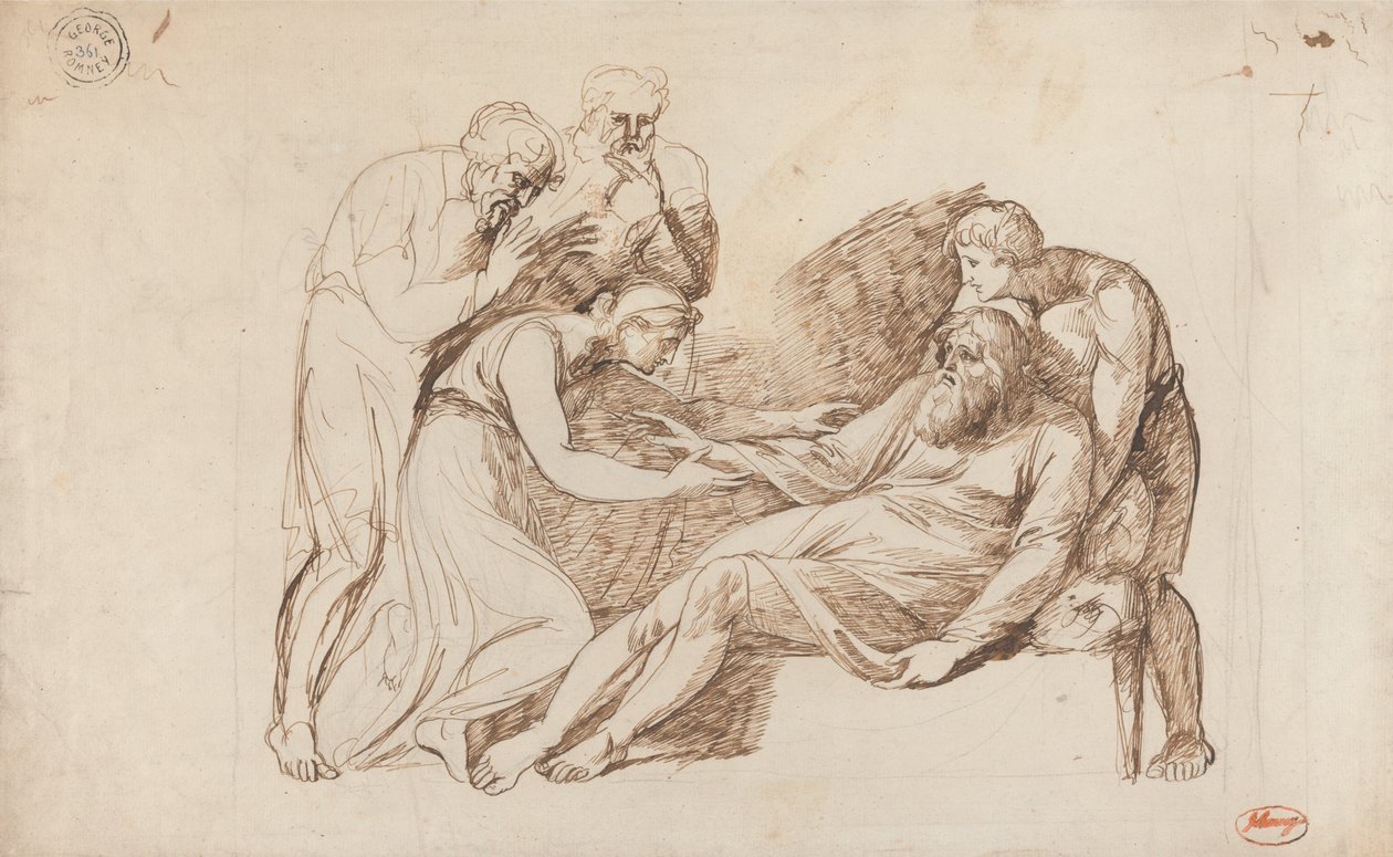Kong Lear vekket av Cordelia av George Romney