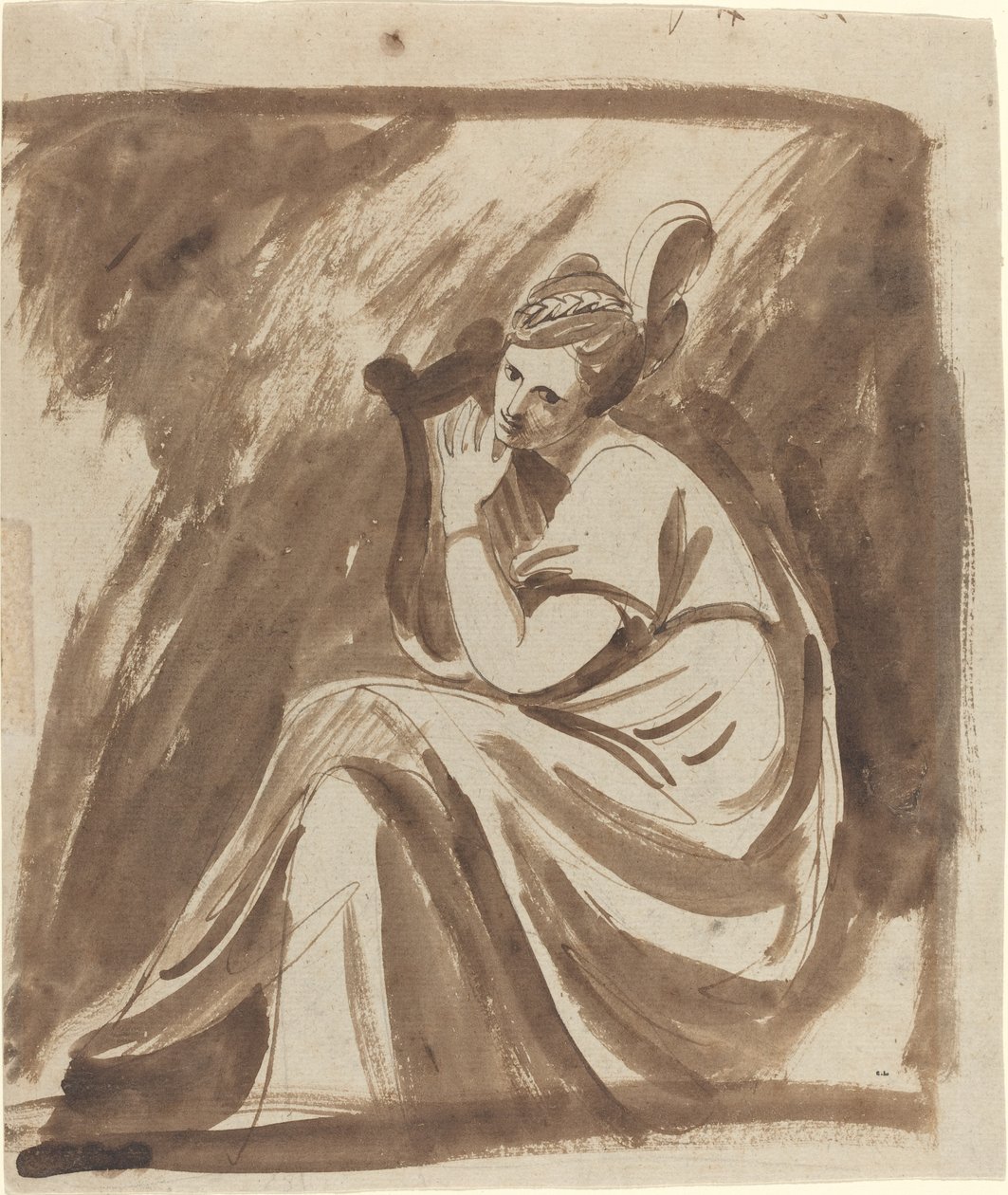 Lady Hamilton spiller en lyre av George Romney