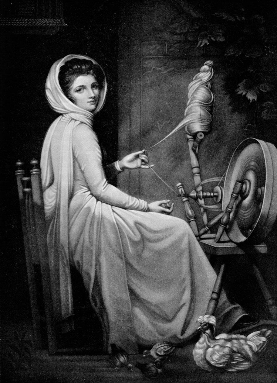 Lady Hamilton som The Spinstress, c1782, 1912 av George Romney