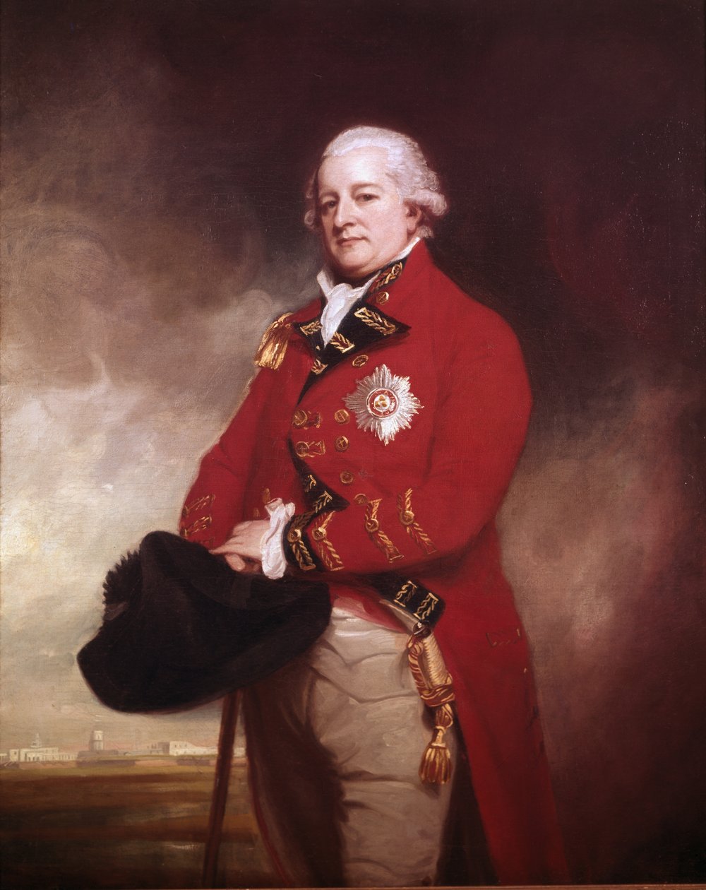 Generalmajor Sir Archibald Campbell fra Inverneil og Ross KB, guvernør og øverstkommanderende, Madras, 1790 av George Romney